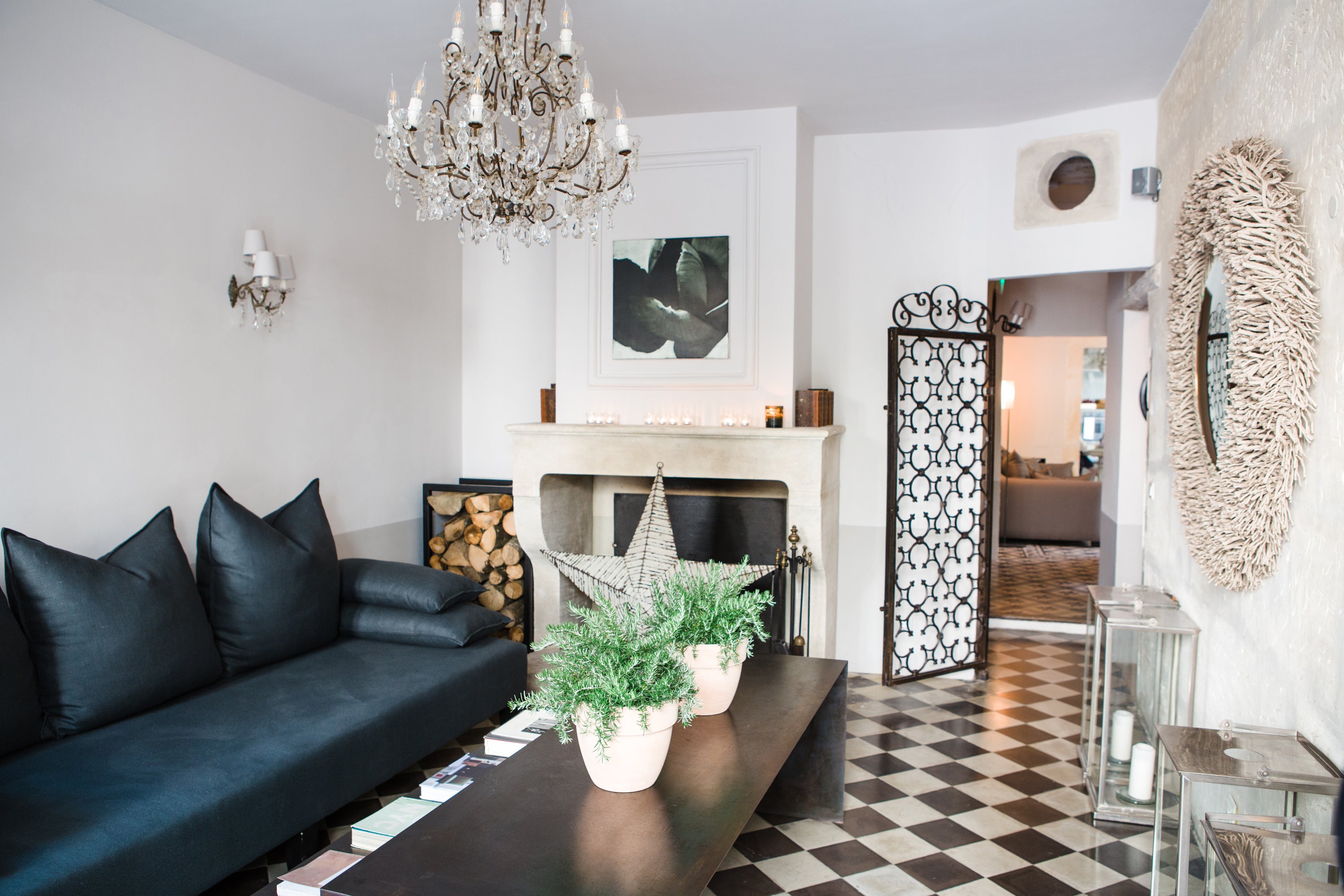 Elegant boutique hotel room, warm ambient light — interior photography by Carla Coulson