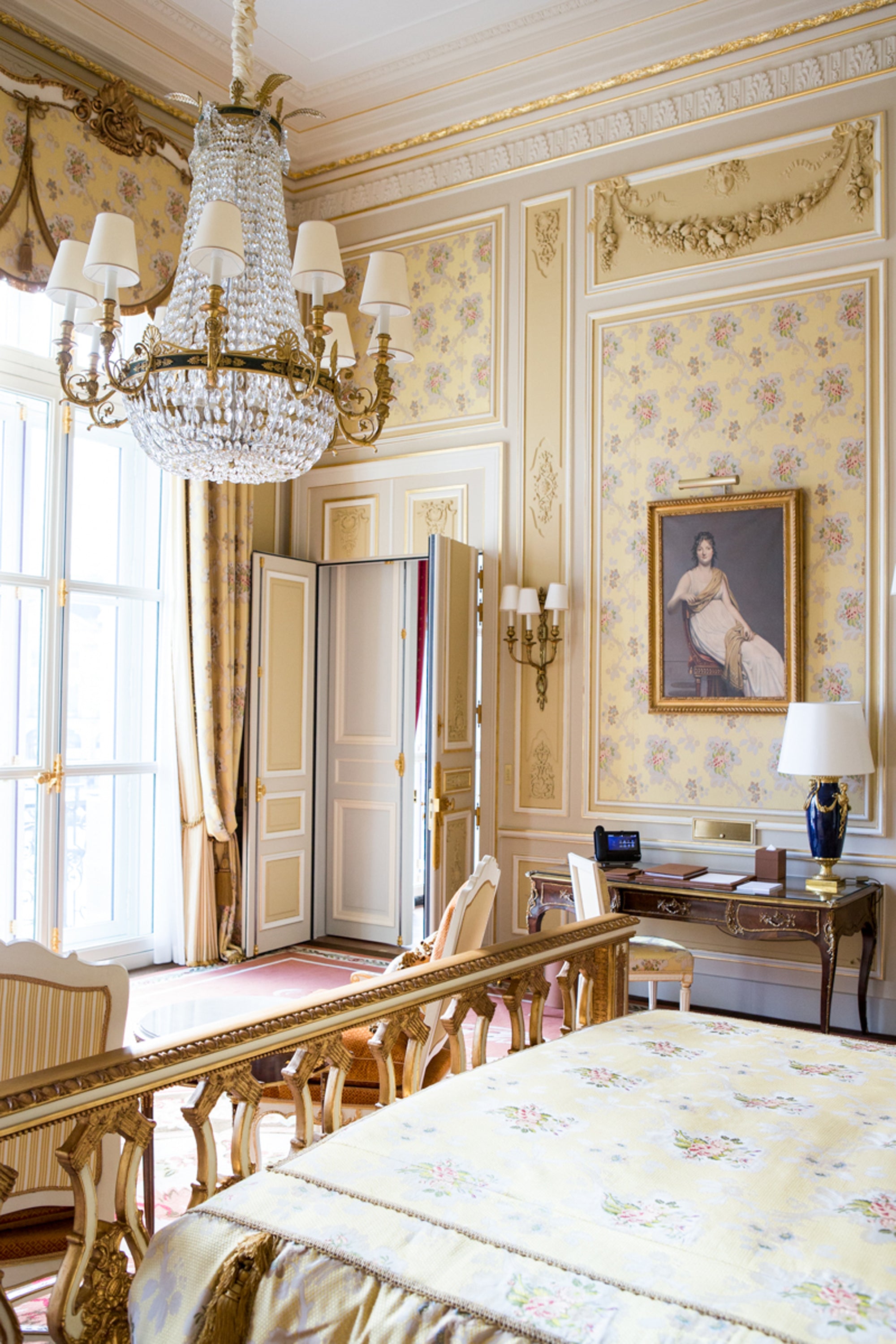 Elegant hotel suite detail — editorial interior photography by Carla Coulson