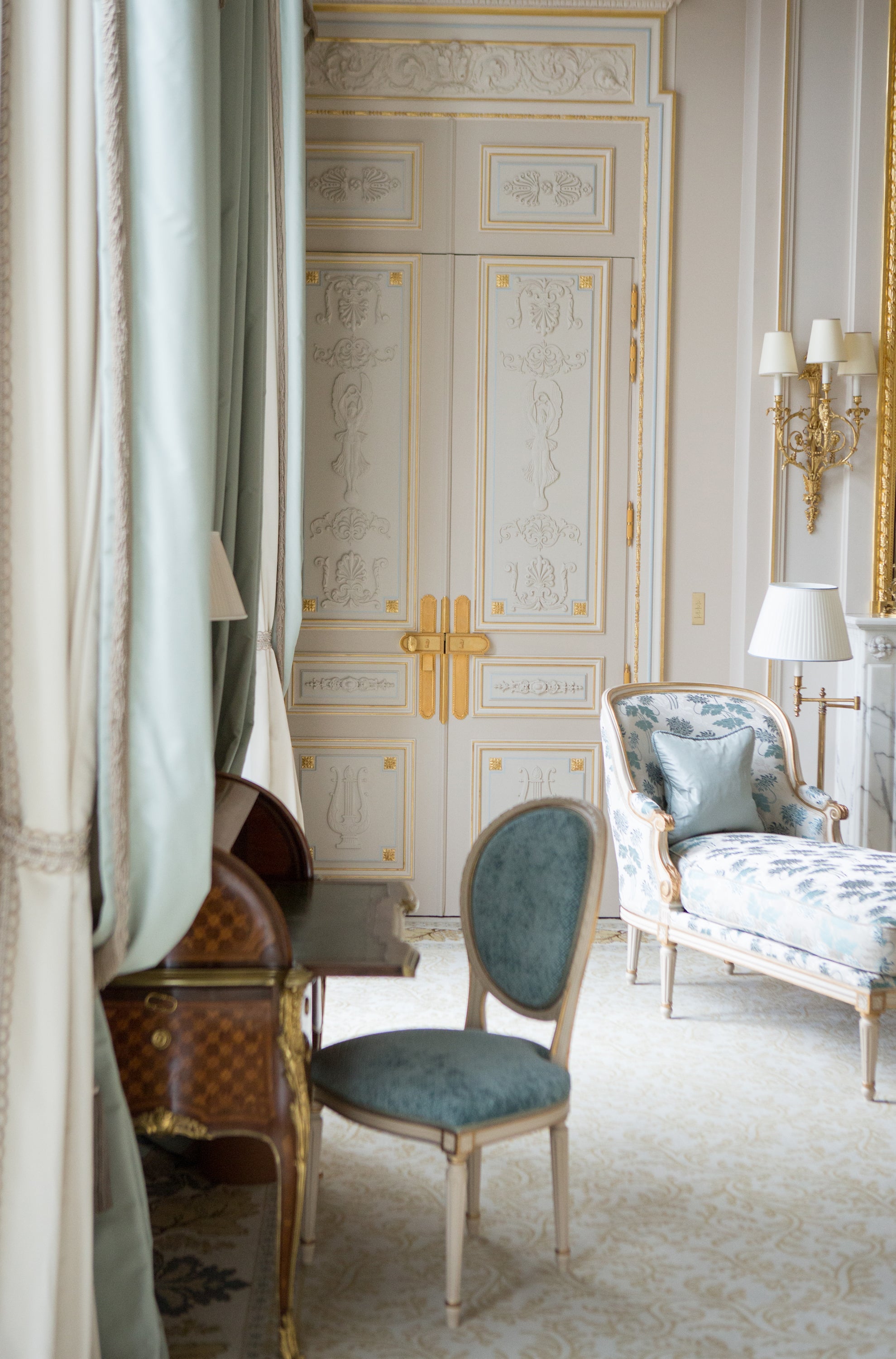 Ritz Paris Boutique hotel room detail, warm tones — lifestyle photography by Carla Coulson