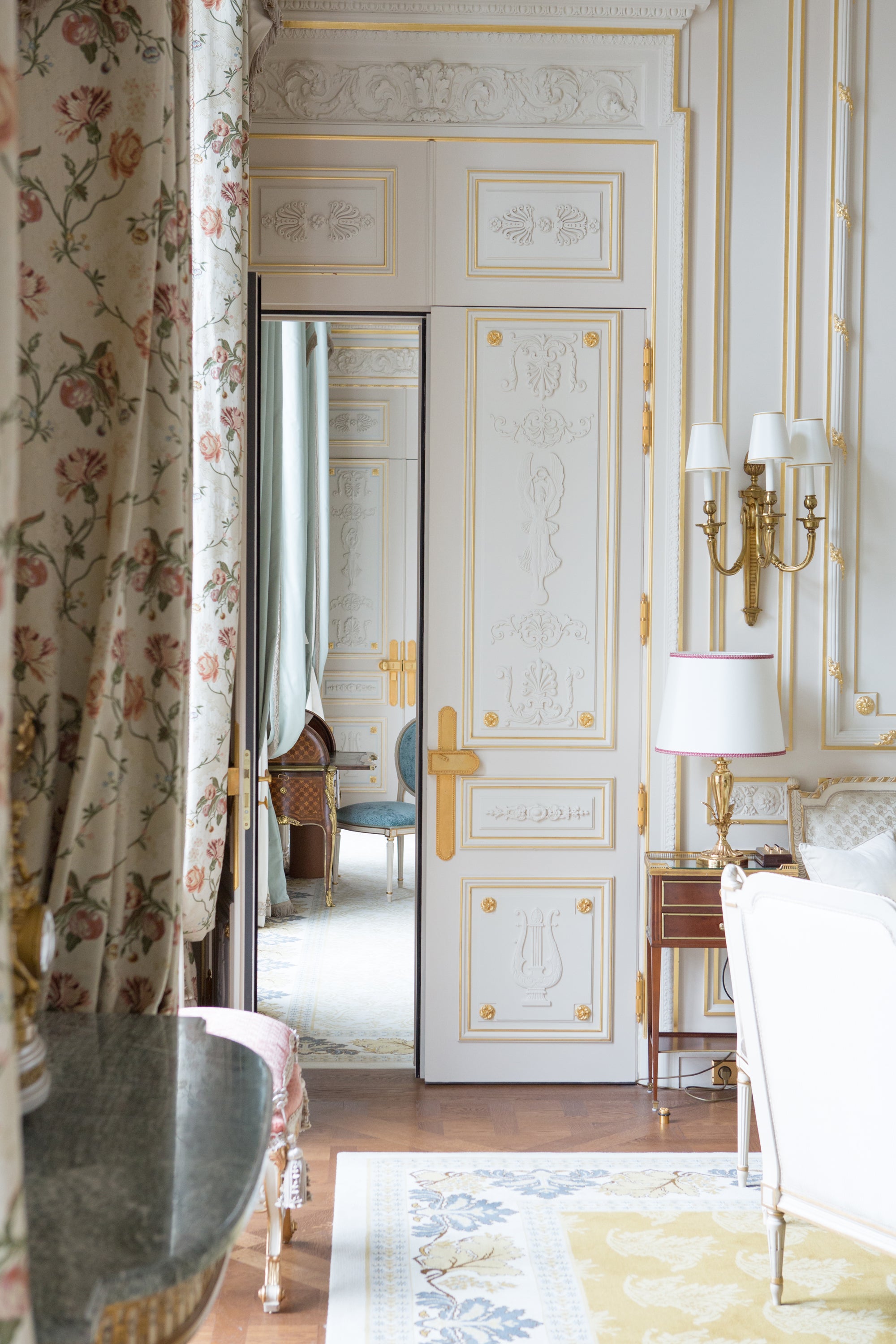 Ritz Paris hotel room with refined decor — luxury interior photography by Carla Coulson