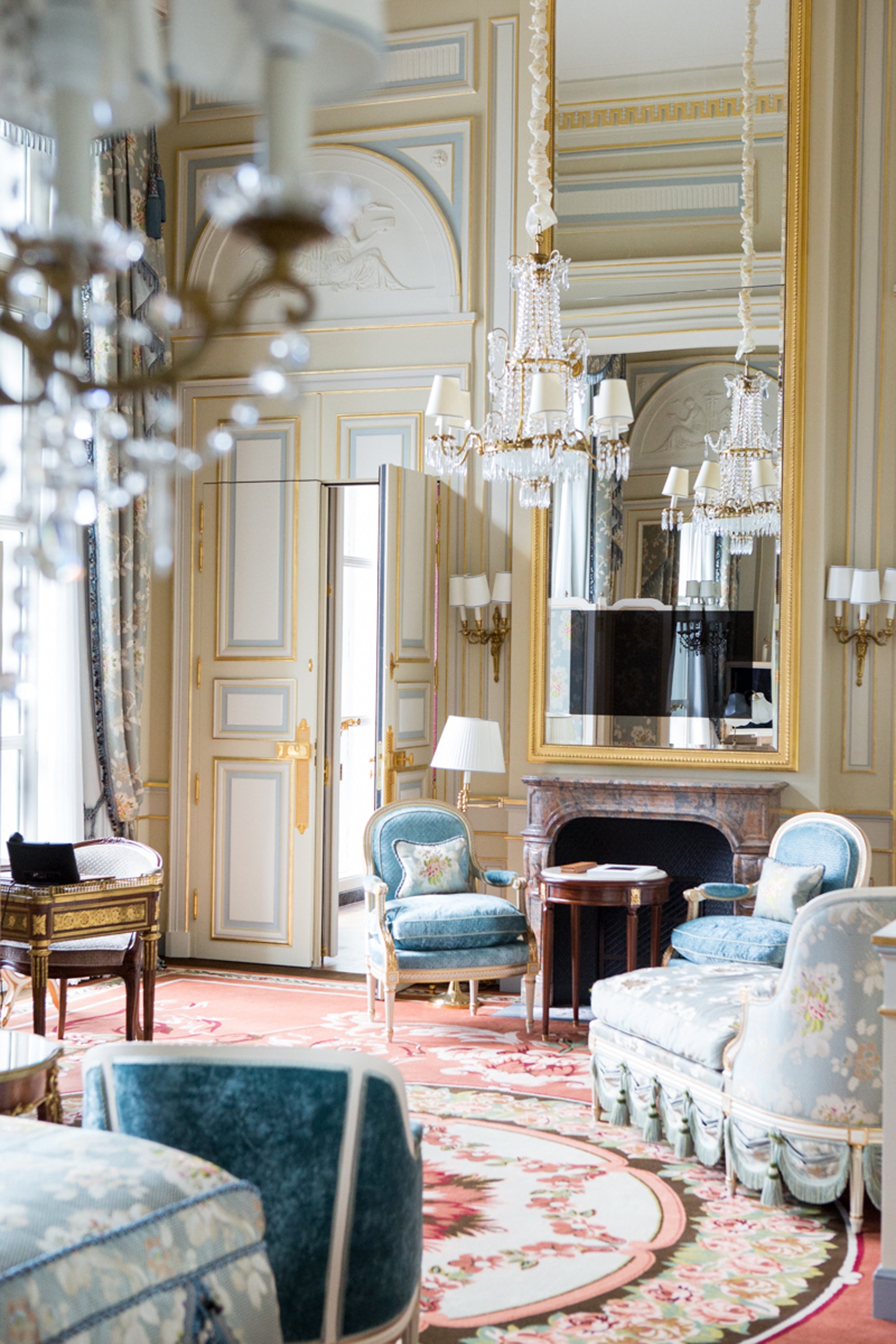 Ritz Paris hotel suite with natural light — boutique property photography by Carla Coulson