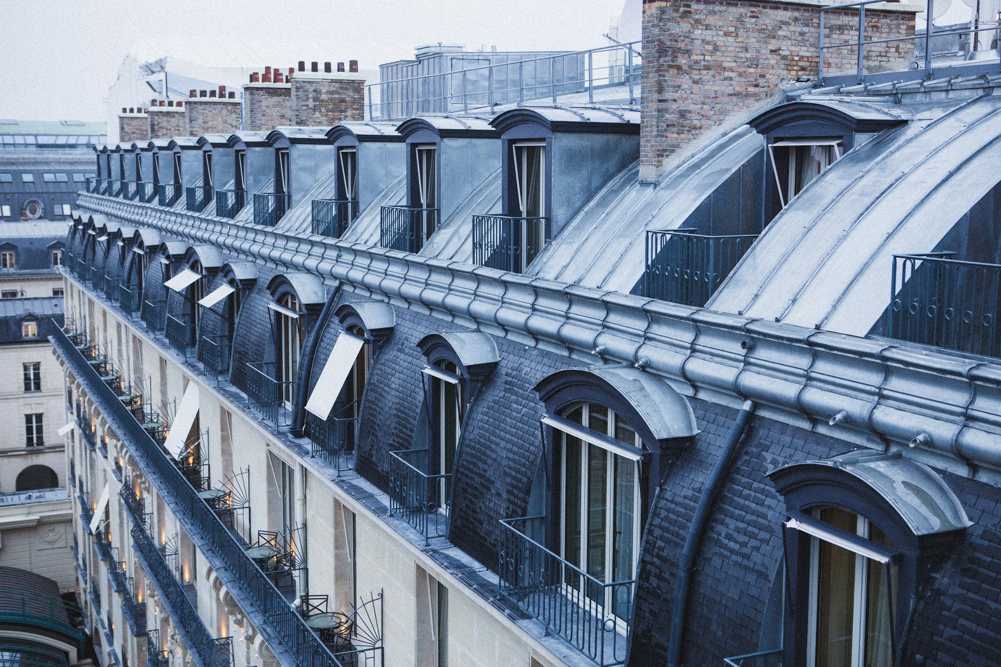 Ritz Paris rooftop and exterior details — editorial hotel photography by Carla Coulson