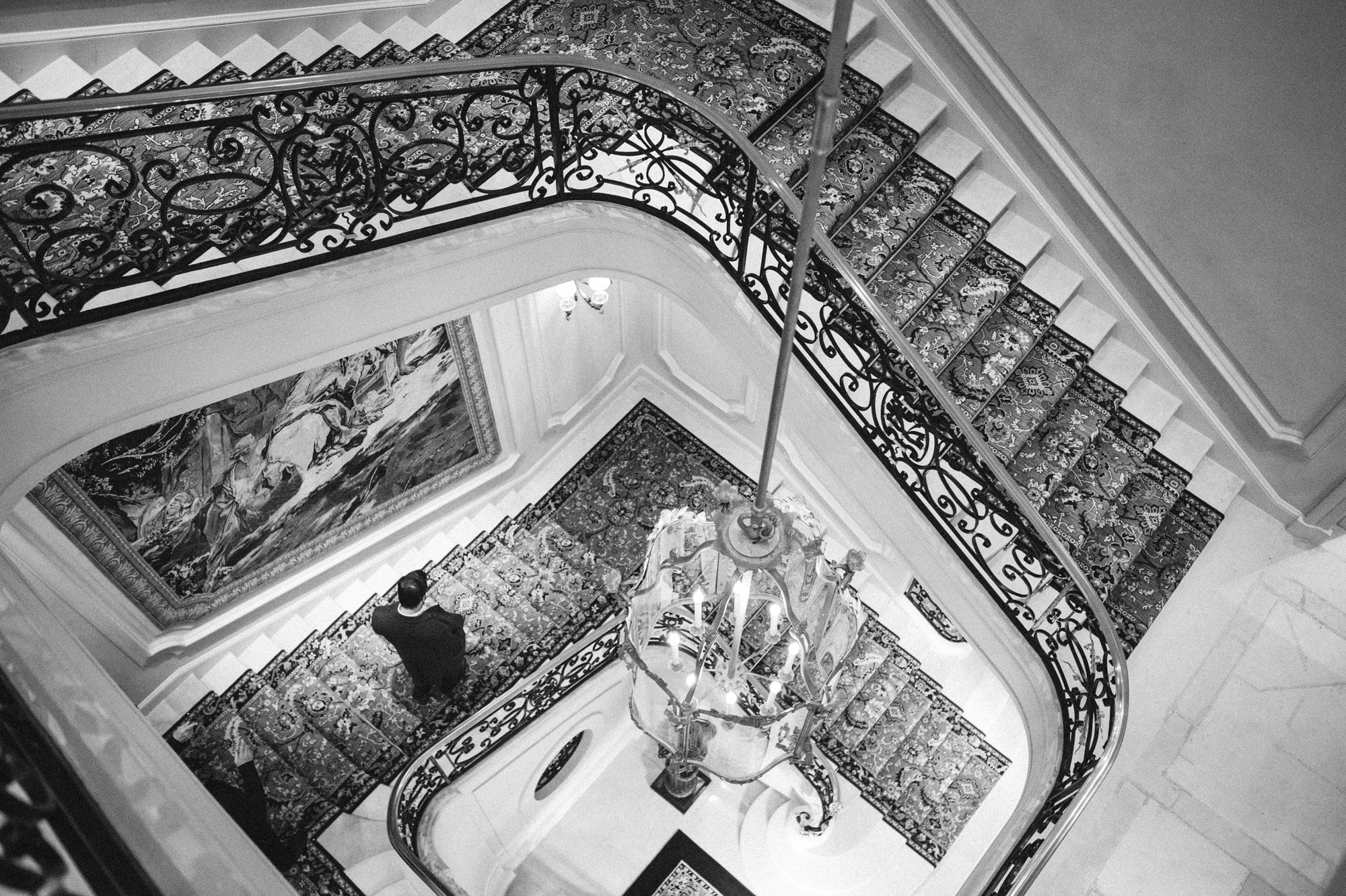 Ritz Paris suite detail, gold and marble interior, majestic grand staircase — Carla Coulson photography