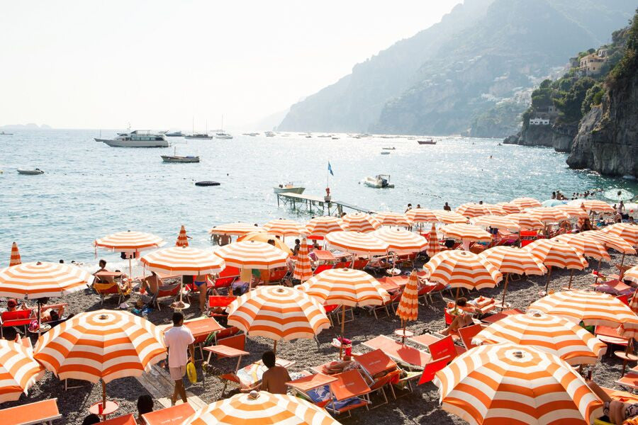 cural coast patio umbrellas Arienzo Beach Umbrellas - Sassy Orange