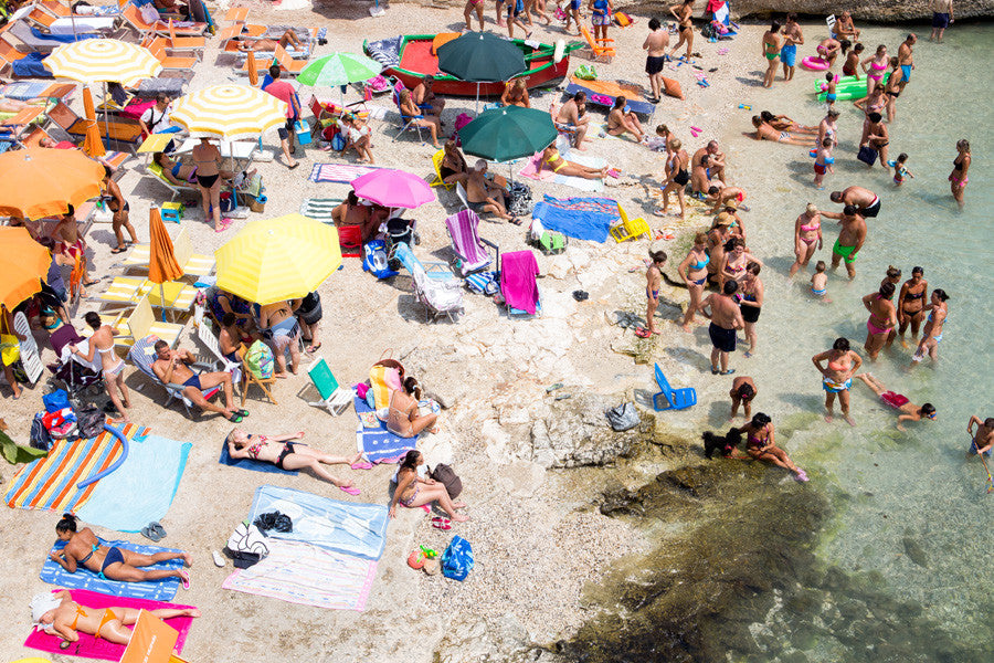 The Knee Deep Chat - Carla Coulson Limited Edition Fine Art Print, travel photography, Italy, beaches, beach photography