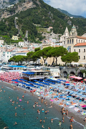 Amalfi Beach - Carla Coulson Limited Edition Fine Art Print, travel photography, Italy, beaches, beach photography