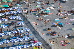 Positano Beach Both Sides Of The Fence - Carla Coulson Limited Edition Fine Art Print, travel photography, Italy, beaches, beach photography
