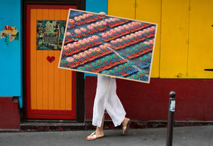 Beach Beds Positano - Carla Coulson Limited Edition Fine Art Print, travel photography, Italy, beaches, beach photography