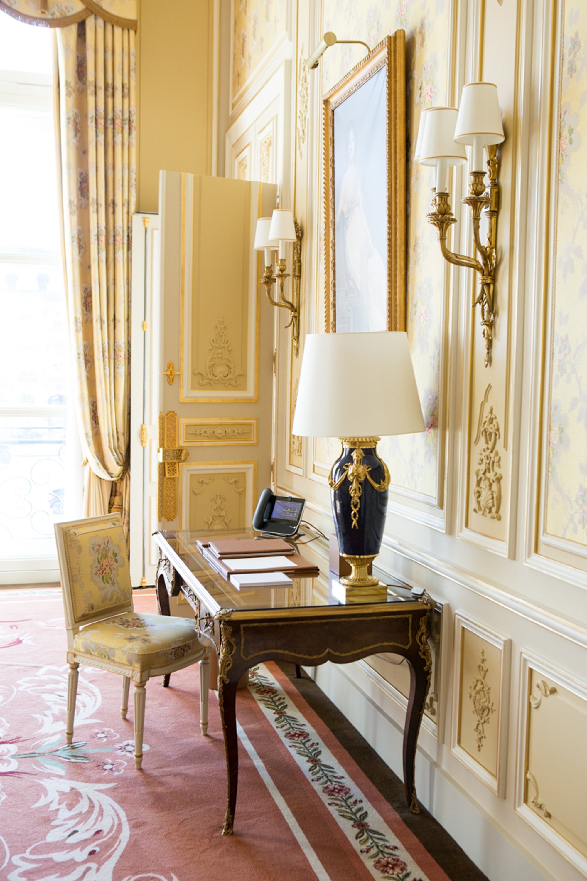 Ritz Paris Hotel interior with warm ambient light — editorial lifestyle photography by Carla Coulson