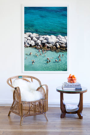 Capri Knee Deep Chat - Carla Coulson Limited Edition Fine Art Print, travel photography, Italy, beaches, beach photography, interior design