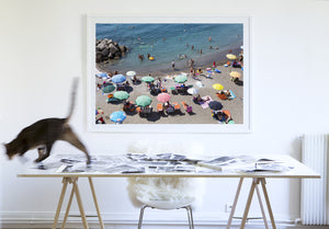 Atrani Umbrella Choreogaphy - Carla Coulson Limited Edition Fine Art Print, travel photography, Italy, beaches, beach photography, interior design