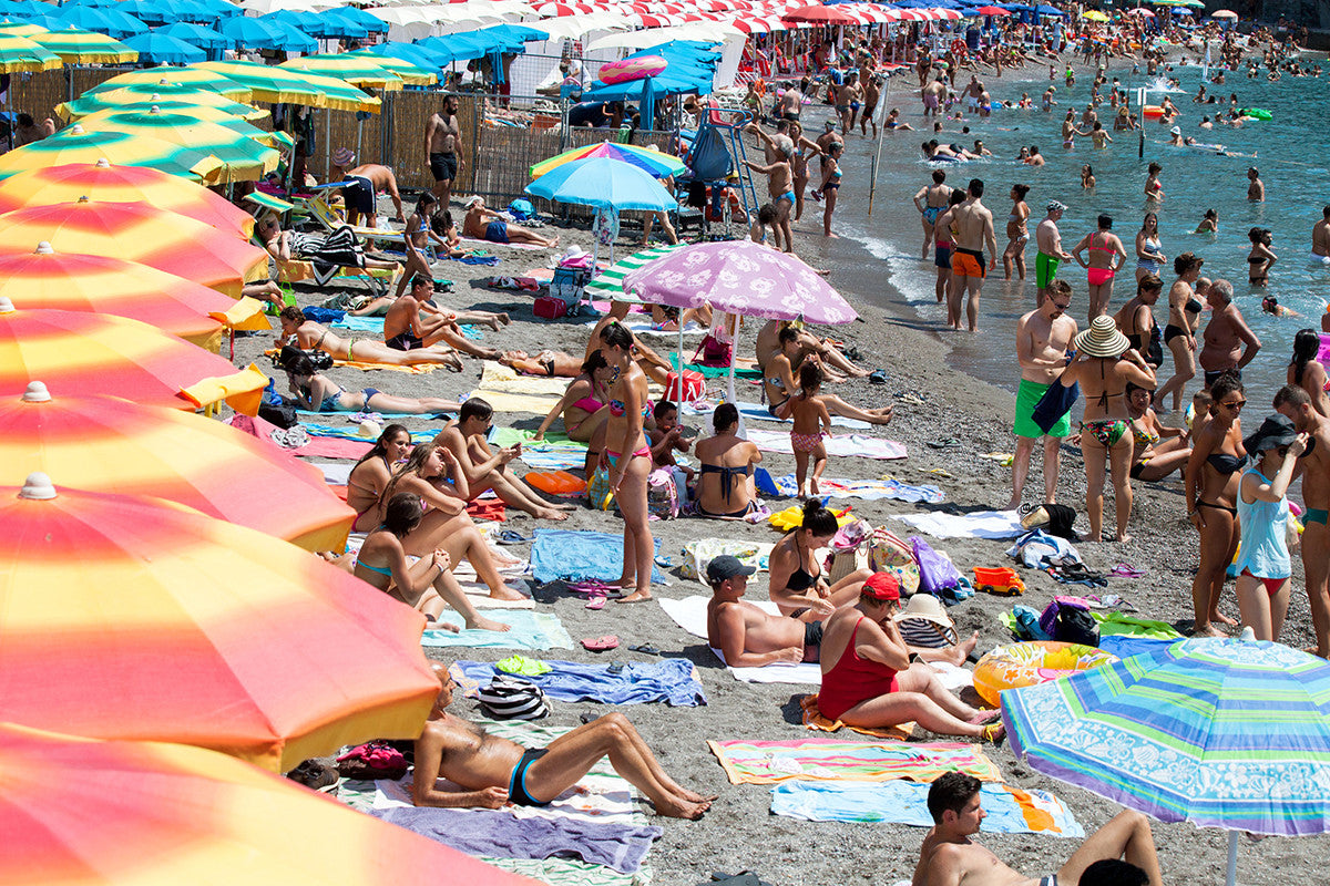 Amalfi Body to Body - Carla Coulson Limited Edition Fine Art Print, travel photography, Italy, beaches, beach photography