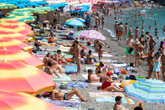 Amalfi Body to Body - Carla Coulson Limited Edition Fine Art Print, travel photography, Italy, beaches, beach photography