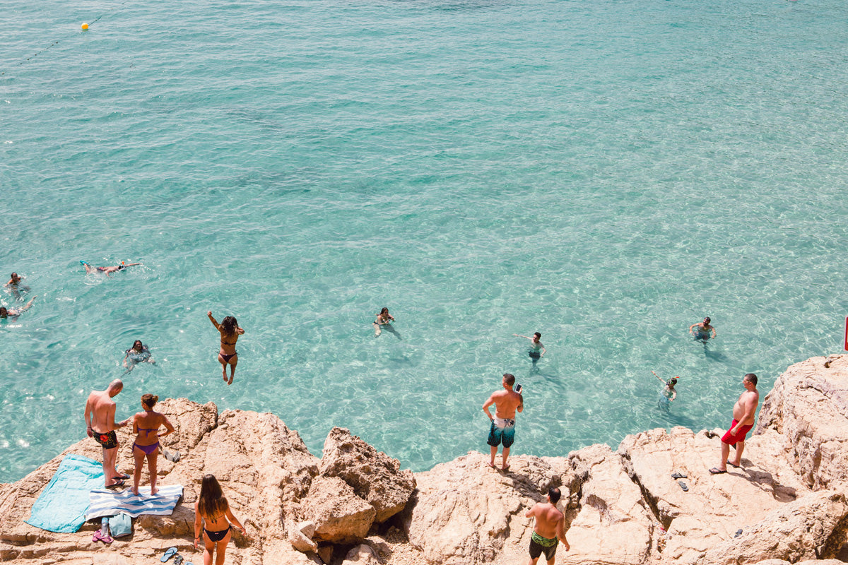 Leap of Faith Ibiza - Carla Coulson Limited Edition Fine Art Print, travel photography, Spain, Ibiza, beaches, beach photography