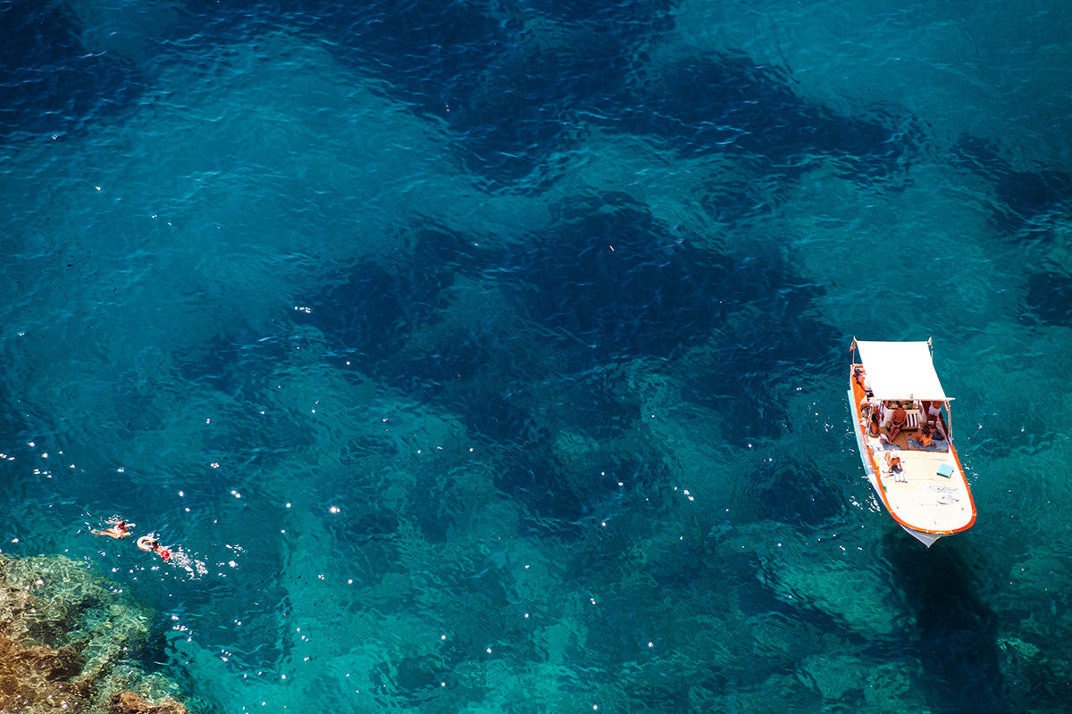 Aqua Blue Capri - Carla Coulson Limited Edition Fine Art Print, travel photography, Italy, beaches, beach photography