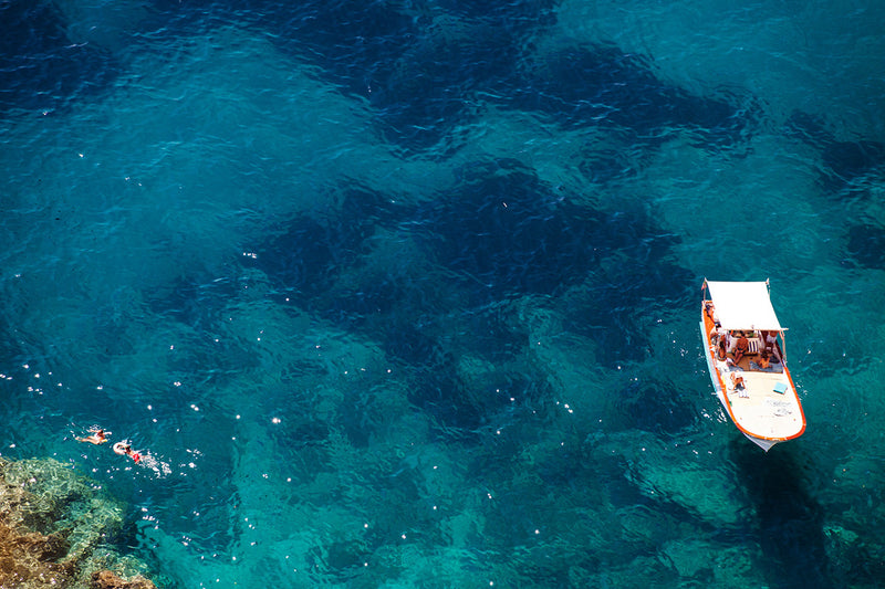 Aqua Blue Capri - Carla Coulson Limited Edition Fine Art Print, travel photography, Italy, beaches, beach photography