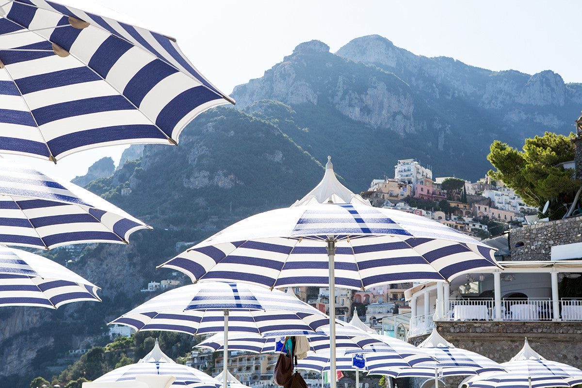 Positano From My Sunbed - Carla Coulson Limited Edition Fine Art Print, travel photography, Italy, beaches, beach photography