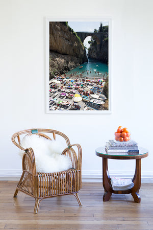 Furore Fjord Bridge and Boats - Carla Coulson Limited Edition Fine Art Print, travel photography, Italy, beaches, beach photography