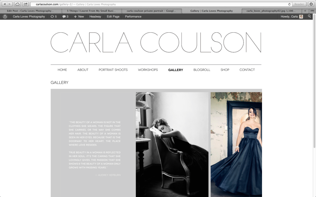 CARLA COULSON small business to photographer
