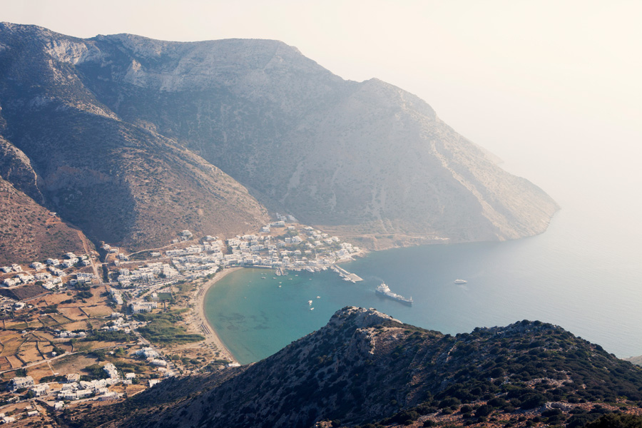 The port from Saint Eliseus monastery sifnos photo by Carla Coulson 
