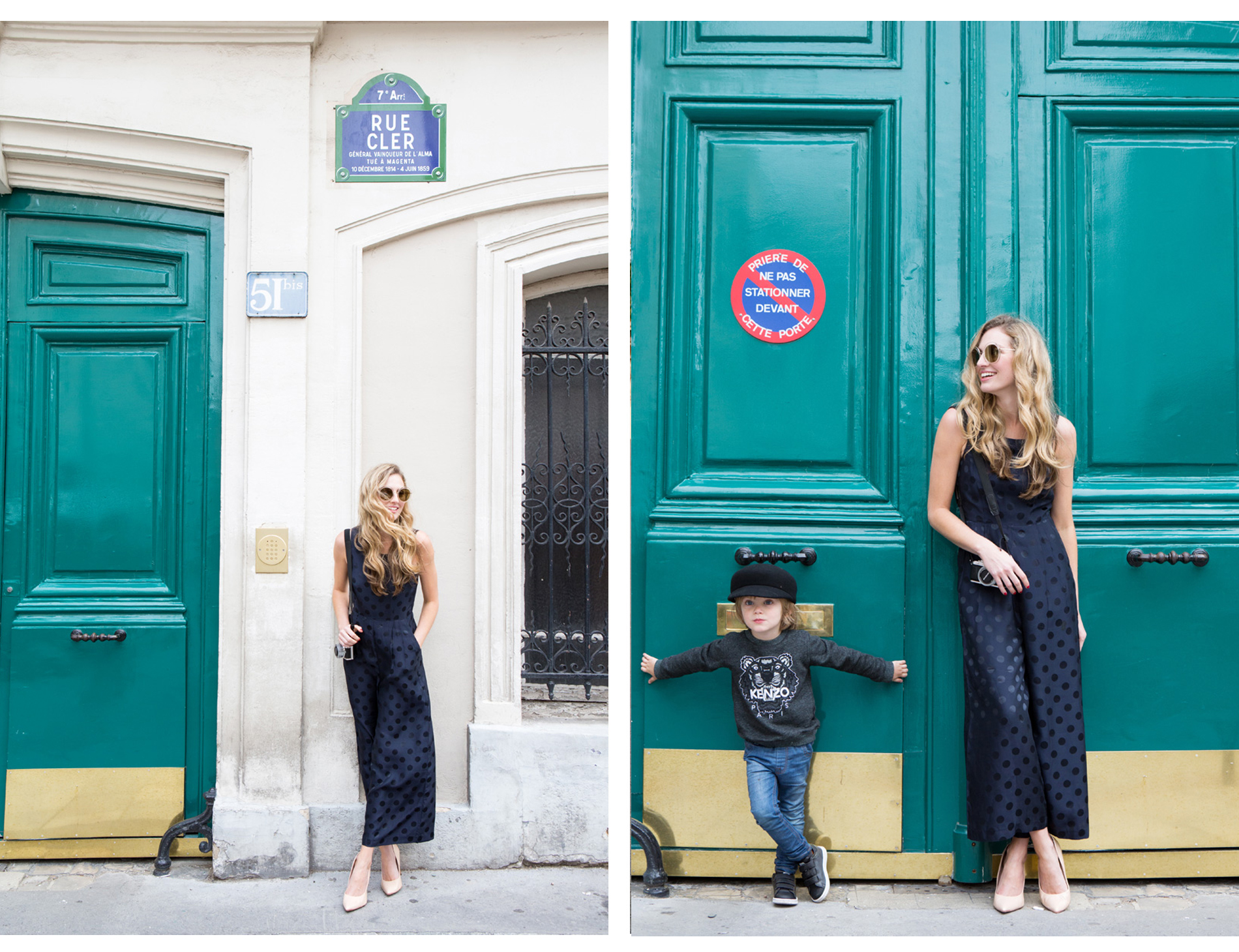 not so mumsy, carla coulson, blog post shoot paris, cool mum, rue cler, door, flowers paris