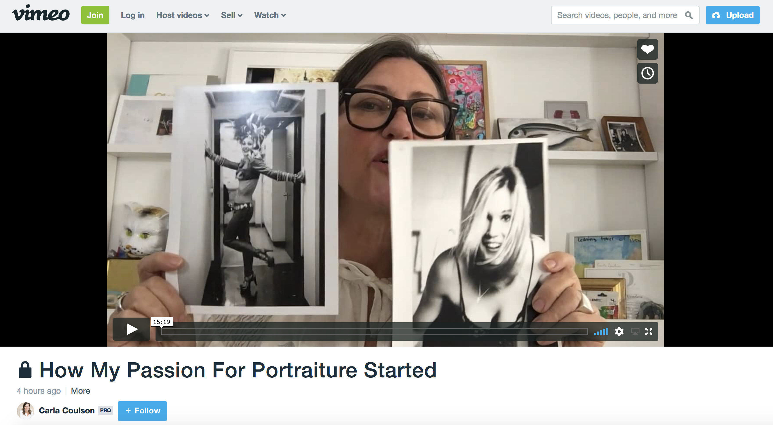 video of me talking about my passion for portrait photography