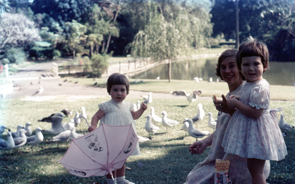 Image mother and daughters 1960's Australia park
