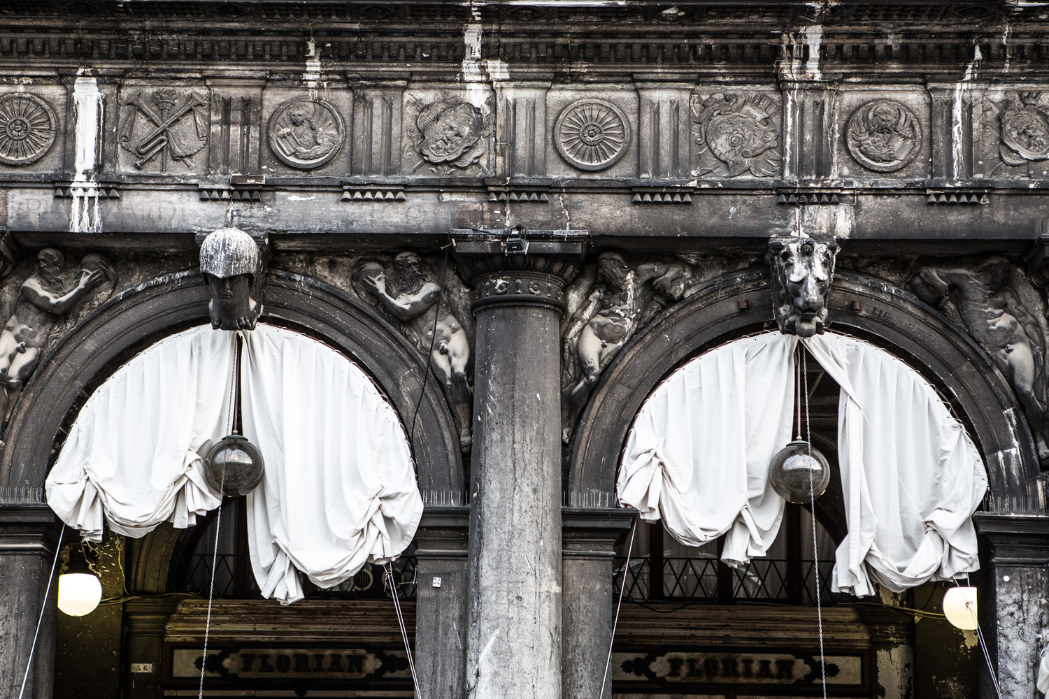 detail white curtains piazza san marco venice by carla coulson 
