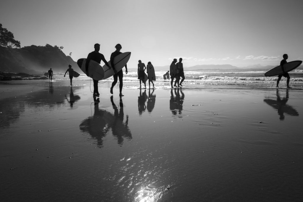 Surfers' reflection. Image: Laura Reid